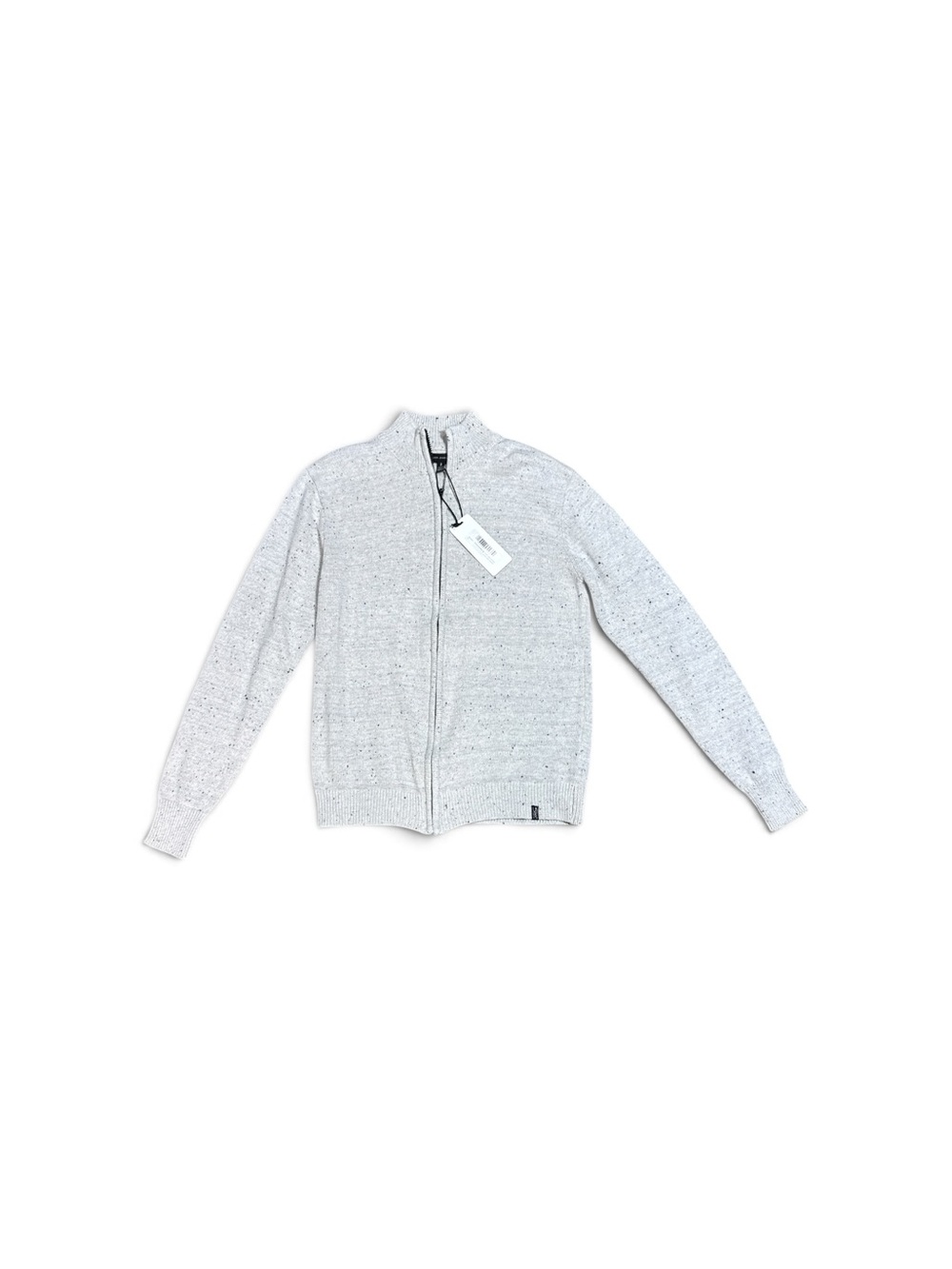 BNWT Silver Jeans Co Men’s Speckled Full Zip Sweater Gray Size Small